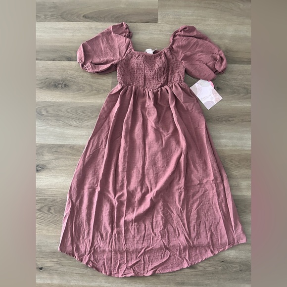 Emma’s Expressions Elegant Mauve Maternity Dress - Chic & Comfortable- NWT - Picture 2 of 9